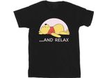 Disney - Maglietta "Relax"" Per Ragazzi BI40768 (128) (Nero)"