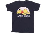 Disney - Maglietta "Relax"" Per Ragazzi BI40768 (128) (Blu Navy)"