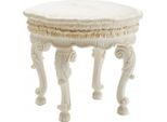 Casa Padrino Sgabello Barocco Bianco / Crema - Sgabello Barocco Fatto A Mano - Poggiapiedi Barocco - Mobili Barocchi - Nobili E Sontuosi - Qualità Lussuosa - Italy