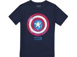 Capitan America - Maglietta Per Bambini TV2697 (128) (Marineblau)