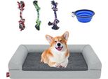 Letto Per Cani Di Taglia Grande/Media/Piccola - Tappetino Lavabile Per Cani E Gatti Con Rivestimento Sfoderabile, Grigio Chiaro, Taglia L