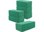 Floral Floral Foam Verde - Circa 20X10X7 Cm / 6 Pezzi - Per Fiori Freschi (Quadrati)