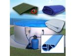 Rund Pool Ø 350 x 120 cm I ALL IN ONE SET I Poolfolie blau 0,8 mm I Zubehör I BASIC Handlauf