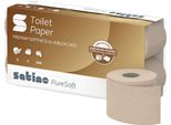8X Satino By Wepa 66540 Carta Igienica Puresoft, 2 Veli, Marrone