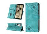 Custodia Per Samsung Galaxy S25 Ultra In Rilievo Custodia A Portafoglio In Pelle Flip Con Funzione Stand Verde