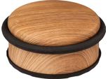 Alba Doorstop W Fermaporta Alba, Superficie In Acciaio Inox, Aspetto Legno