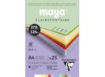 Clairefontaine 975336C Clairefontaine Tonpapierblock Maya, Din A4, 270 G/Qm