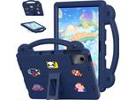 Custodia Protettiva Per Lenovo Tab M11 2023 Tb-330Fu/Xiaoxin Pad 2024 11" TB-331FC, Custodia Per Bambini, Antiurto Con Maniglia E Supporto Blu Scuro"