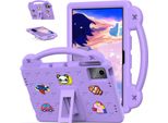 Custodia Protettiva Per Lenovo Tab M11 2023 Tb-330Fu/Xiaoxin Pad 2024 11" TB-331FC, Simpatica Custodia Per Bambini, Antiurto Con Maniglia E Supporto Viola"