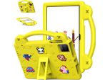 Custodia Protettiva Per Oscal Pad 15/Blackview Tab 11 Wifi/Tab 11/11 Se 10.36", Simpatica Custodia Per Bambini, Antiurto Con Maniglia E Supporto Giallo"