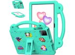 Custodia Protettiva Per Oscal Pad 15/Blackview Tab 11 Wifi/Tab 11/11 Se 10.36", Simpatica Custodia Per Bambini, Antiurto Con Maniglia E Supporto Verde"