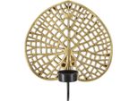 Supporto Per Candeline Muro Lotus Mauro Ferretti 20X8X22,2 Cm Dorato Nero