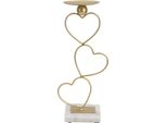 Mauro Ferretti Candeliere Herzen 14.5X10X32.5Cm Oro Bianco