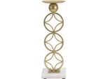 Mauro Ferretti Portacandele Stella Oro Bianco 10X10X32 Cm