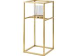 Mauro Ferretti Supporto A Candela Elegante 15X15X35 Cm Dorato