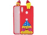 Per Samsung A10S A20S Colore Pittura 3D Cartoon Animale Protettivo Completo Morbido Tpu Custodia Del Telefono Cellulare Rosso
