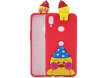 Per Samsung A10S A20S Colore Pittura 3D Cartoon Animale Protettivo Completo Morbido Tpu Custodia Del Telefono Cellulare Rosso