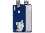 Per Samsung A11 Tpu Back Cover 3D Cartoon Painting Soft Mobile Phone Case Shell Big Face Cat