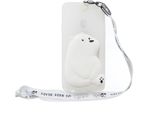 Per Samsung A10S A20S Tpu Custodia Protettiva Completa Del Telefono Cellulare Del Cartone Animato Con La Tasca Della Moneta + Cordicella D'attaccatura 6 Orso Bianco Grande