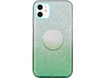Per Iphone X/Xs/Xr/Xs MAX/11/11 Pro Max Custodia Del Telefono Copertura Polvere Glitterata Colore Gradiente Con Supporto Airbag Verde