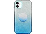 Per Iphone X/Xs/Xr/Xs MAX/11/11 Pro Max Custodia Per Telefono Copertura In Polvere Glitterata Di Colore Gradiente Con Supporto Airbag Blu