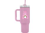 Care Bears - Tazza Da Viaggio, 1L PM10986 (Taglia Unica) (Rosa/Bianco)