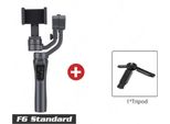 F6 3-Axis Gimbal Handheld Stabiliser Mobile Phone Action Camera Mount Anti Shake Black