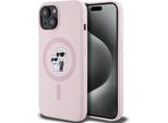 Custodia Karl Lagerfeld Silicone Karl&Choupette Magsafe Do Iphone 15 RóżOwy