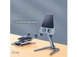 Supporto Per Tablet In Metallo Supporto Per Telefono Cellulare Supporto Pieghevole Angolo Ergonomico Regolabile Antiscivolo Da Scrivania Grigio