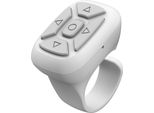 Telecomando Bluetooth Video Page Turner Cellulare Fotocamera Shutter Fingertip Controller Bianco