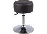 Sgabello Da Trucco - Regolabile Fino A 65 Cm - Nero Con Argento - Sgabello Da Toilette - Sgabello Da Toilette
