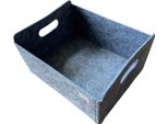 Cestino Portaoggetti - Feltro - Grigio - 31 Cm X 25 Cm X 15 Cm - Pieghevole - Spazio Di Archiviazione - Cestino