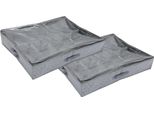 Borsa Porta Scarpe Sotto Il Letto - 2 Pezzi - Grigio - 16 Paia Di Scarpe - Organizzatore Di Scarpe