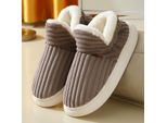 Pantofole Termiche Invernali Marroni, Pantofole Unisex In Peluche Calde E Accoglienti Per Uso Domestico E Regalo, Misura: 35-36