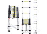 Scala Telescopica Jayseuw In Alluminio Scala Singola Leggera E Antiscivolo 3,2 M Argento Scala Multifunzionale Scala Multiuso Scala Allungabile 15 Gradini Scala A Gradini In Alluminio Di Alta Qualità Capacità Di Carico 150KG