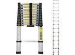Scala Telescopica Jayseuw In Alluminio Scala Singola Leggera E Antiscivolo 2,6 M Argento Scala Multifunzionale Scala Multiuso Scala Allungabile 15 Gradini Scala A Gradini In Alluminio Di Alta Qualità Capacità Di Carico 150KG