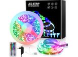 Clanmacy 3M Striscia Led Striscia Luminosa Rgb SMD5050 Striscia Luminosa Per Feste Natalizie 44 Pulsanti Telecomando
