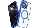 Custodia Per Iphone 16 Pro Max Magnetic Ultra Thin Transparent Case Con Magsafe E Camera Cover Blu