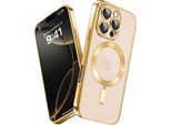 Custodia Per Iphone 16 Pro Magnetic Ultra Thin Transparent Case Con Magsafe E Camera Cover Gold