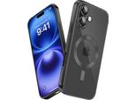 Custodia Per Iphone 16 Plus Magnetic Ultra Thin Transparent Case Con Magsafe E Camera Cover Nero