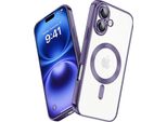 Custodia Per Iphone 16 Plus Magnetic Ultra Thin Transparent Case Con Magsafe E Camera Cover Viola