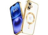 Custodia Per Iphone 16 Plus Magnetic Ultra Thin Transparent Case Con Magsafe E Camera Cover Gold