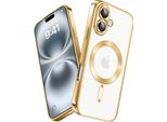 Custodia Per Iphone 16 Magnetic Ultra Thin Transparent Case Con Magsafe E Camera Cover Gold