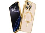 Custodia Per Iphone 16 Pro Max Magnetic Ultra Thin Transparent Case Con Magsafe E Camera Cover Oro