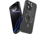 Custodia Per Iphone 16 Pro Max Magnetic Ultra Thin Transparent Case Con Magsafe E Camera Cover Nero