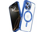 Custodia Per Iphone 16 Pro Magnetic Ultra Thin Transparent Case Con Magsafe E Camera Cover Blu