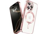 Custodia Per Iphone 16 Pro Magnetic Ultra Thin Transparent Case Con Magsafe E Camera Cover Rosa