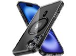 Custodia Magnetica Trasparente Per Iphone 16, Compatibile Con Magsafe, Custodia Protettiva Antiurto Ibrida Nera