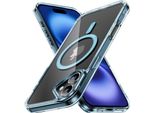 Custodia Magnetica Trasparente Per Iphone 16, Compatibile Con Magsafe, Custodia Protettiva Ibrida Antiurto Blu