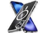 Custodia Magnetica Trasparente Per Iphone 16, Compatibile Con Magsafe, Custodia Protettiva Ibrida Antiurto Bianca